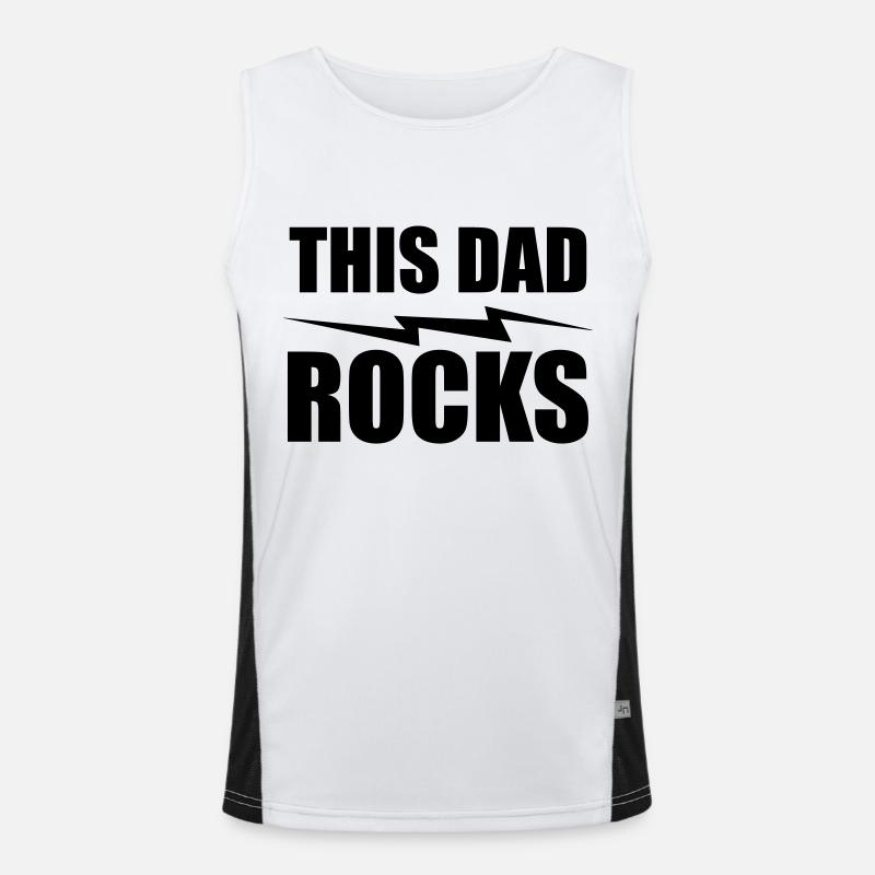 this dad rocks Men's Functional Contrast Tank Top 