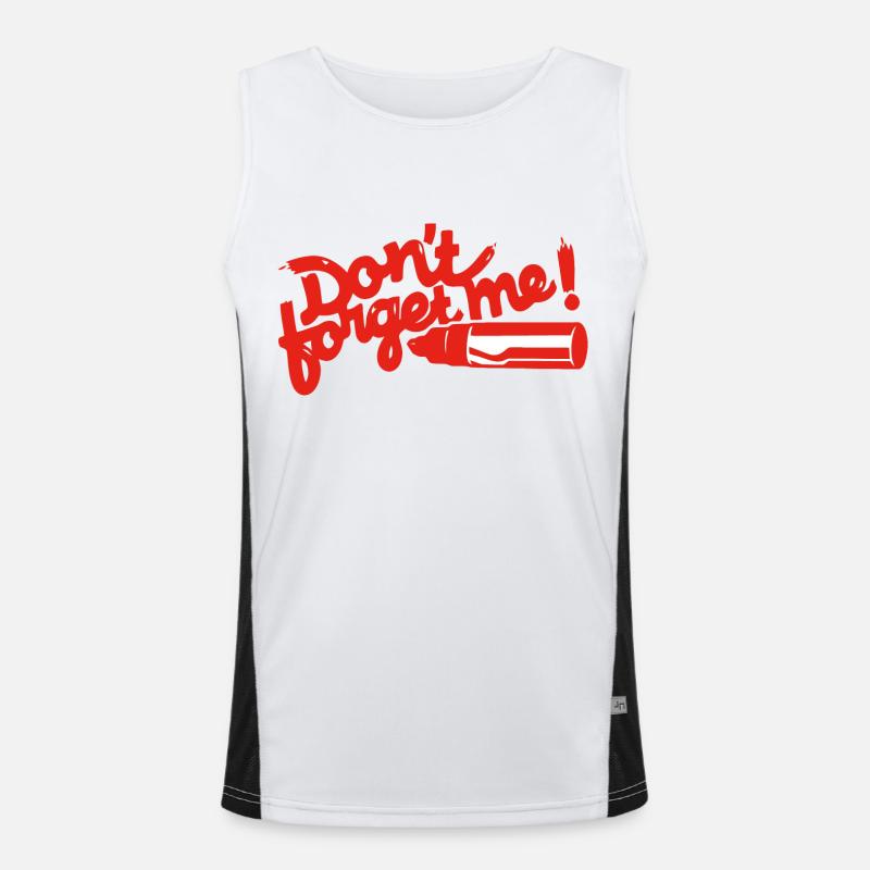 Please don't forget - Don't forget me Men's Functional Contrast Tank Top 