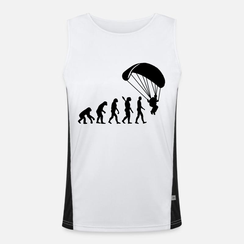 Évolution Parachutisme - Débardeur respirant contrasté Homme  - blanc/noir