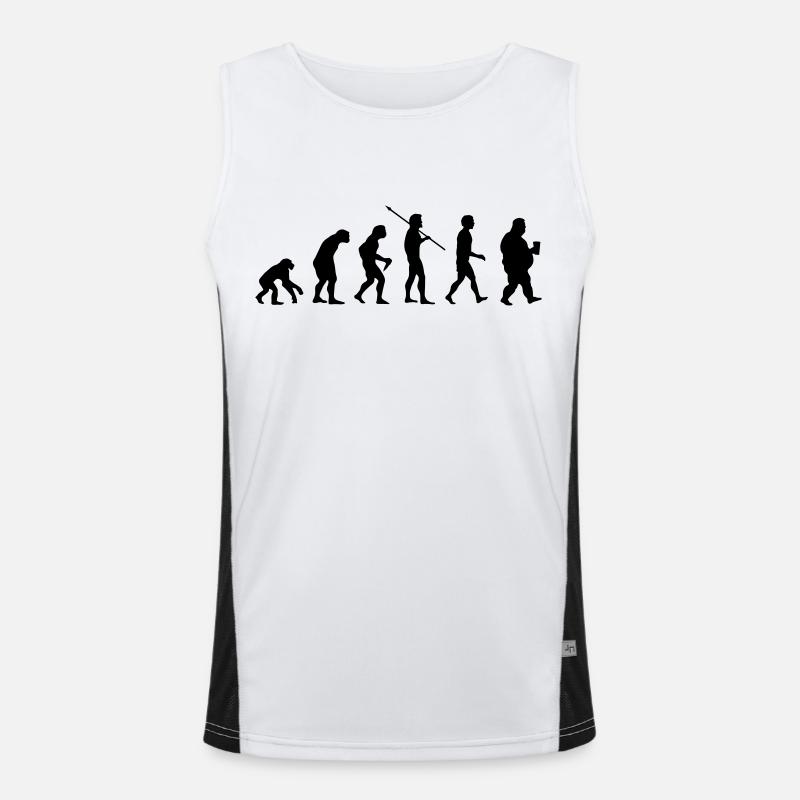 Funny evolution - Men's Functional Contrast Tank Top  - white/black
