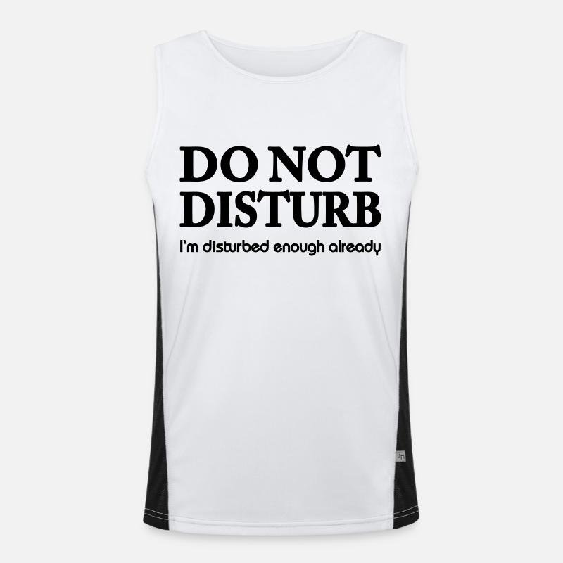 Do not disturb! Men's Functional Contrast Tank Top 