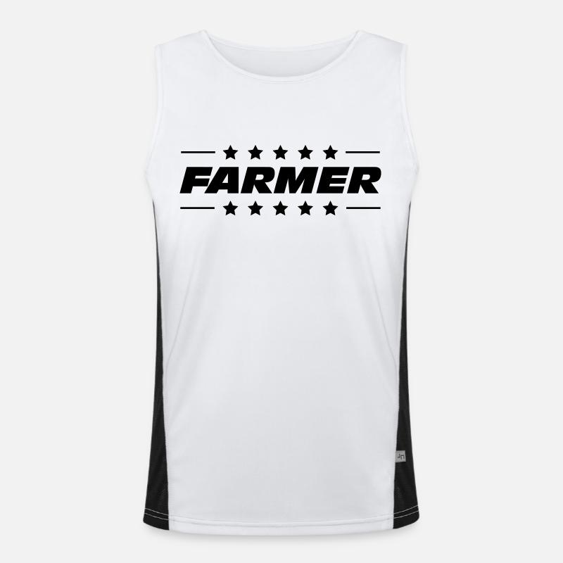 Farmer Funktionelles Kontrast-Tank Top für Männer 