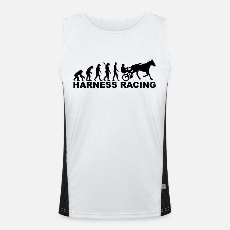 Evolution harness racing - Men's Functional Contrast Tank Top  - white/black
