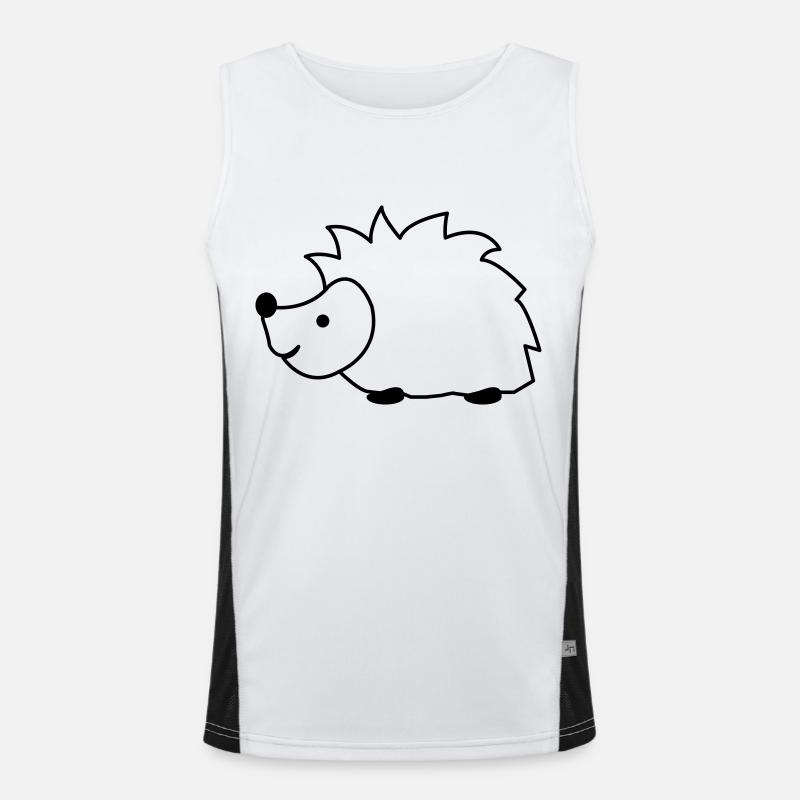 igel - Men's Functional Contrast Tank Top  - white/black