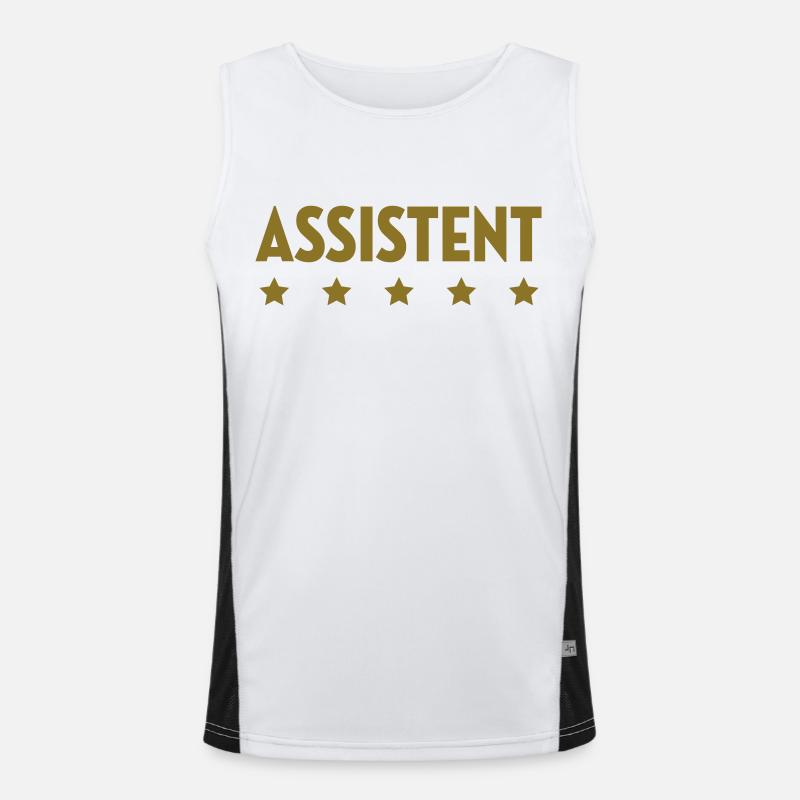 Assistent - Assistentin - Mitarbeiter - Chef Funktionelles Kontrast-Tank Top für Männer 