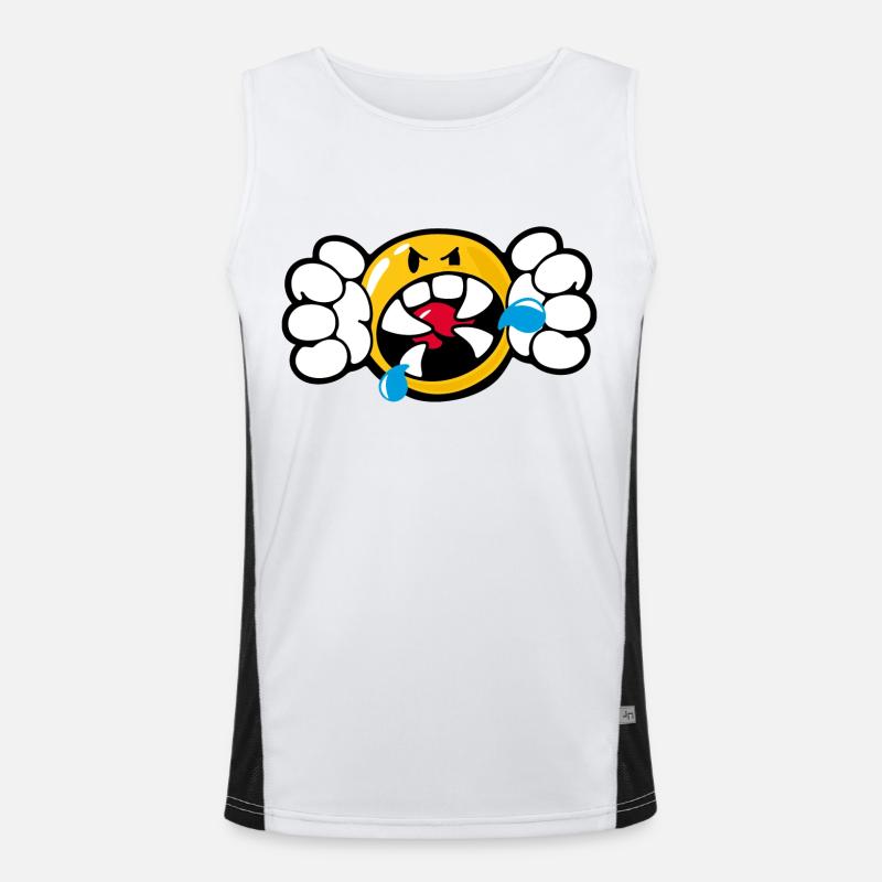 Smiley Anger Vicious Men's Functional Contrast Tank Top 