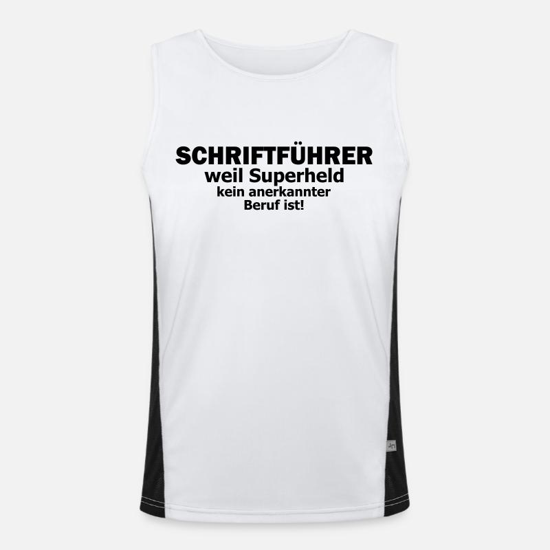 schriftführer Funktionelles Kontrast-Tank Top für Männer 