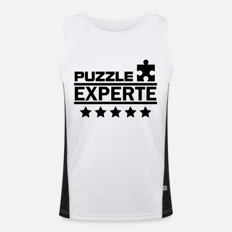puzzle experte Funktionelles Kontrast-Tank Top für Männer 