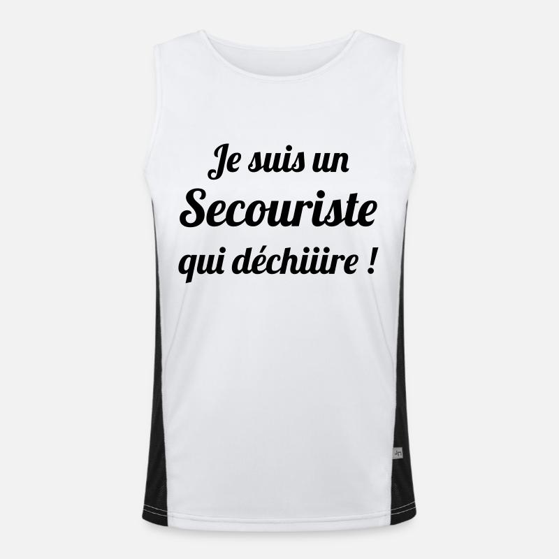 Secourisme / Secouriste / Secours / Secourir Débardeur respirant contrasté Homme 