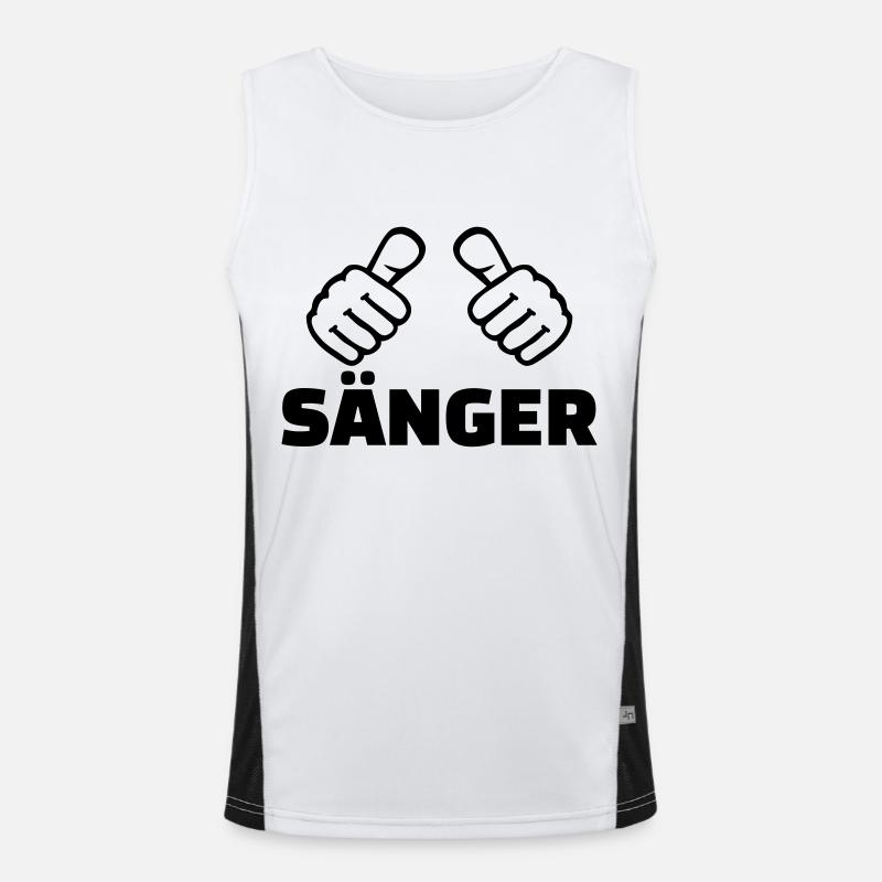 Sänger Funktionelles Kontrast-Tank Top für Männer 