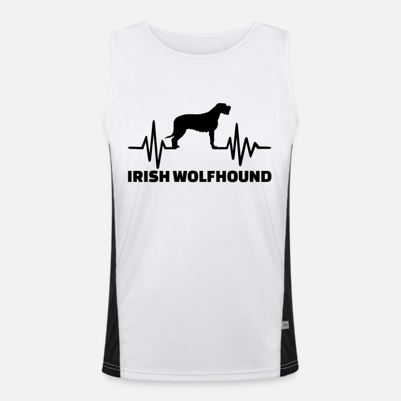 Irischer Wolfshund Funktionelles Kontrast-Tank Top für Männer 