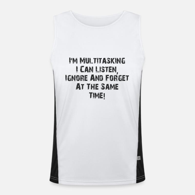 ADHS-Multitasking Funktionelles Kontrast-Tank Top für Männer 