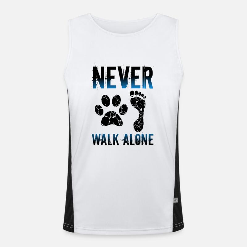 Never walk alone Men's Functional Contrast Tank Top 