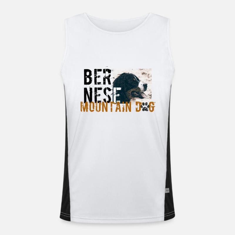 Bernese Mountaindog Men's Functional Contrast Tank Top 