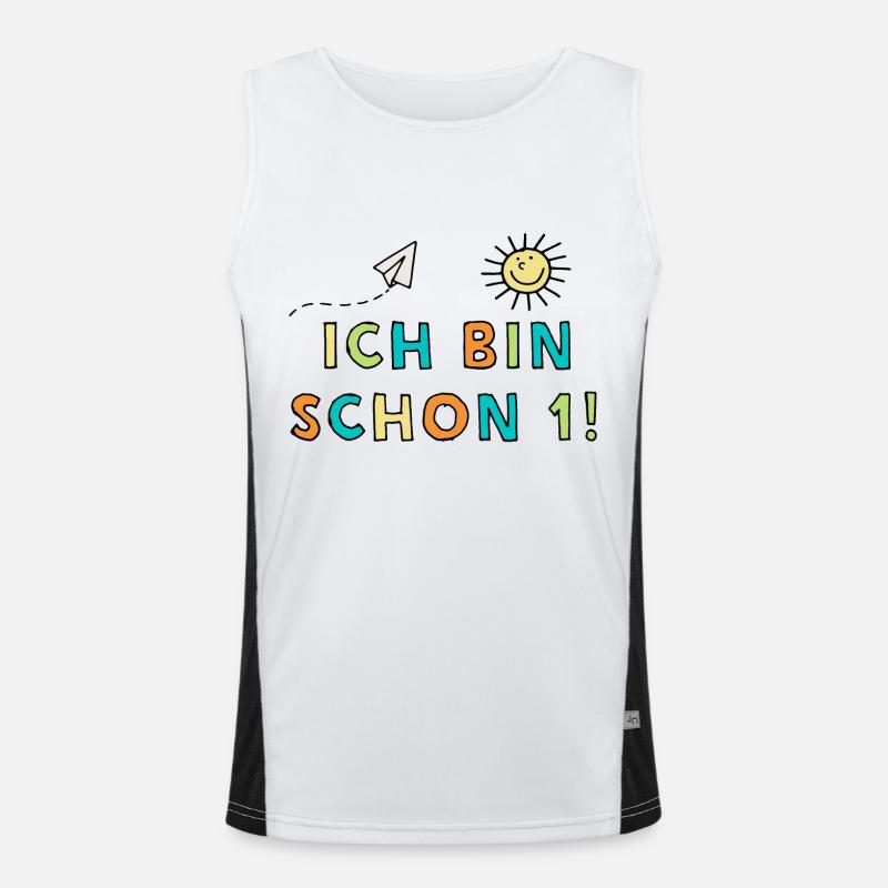 Ich bin schon eins Funktionelles Kontrast-Tank Top für Männer 