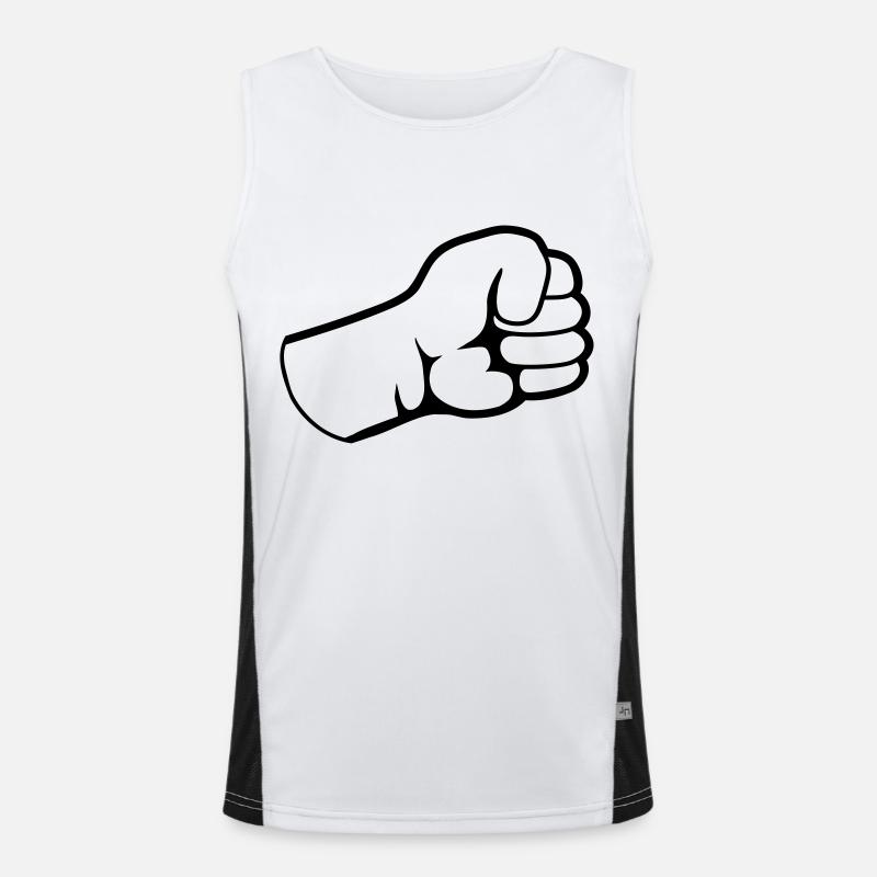 Design Concentrated Fist Men's Functional Contrast Tank Top 