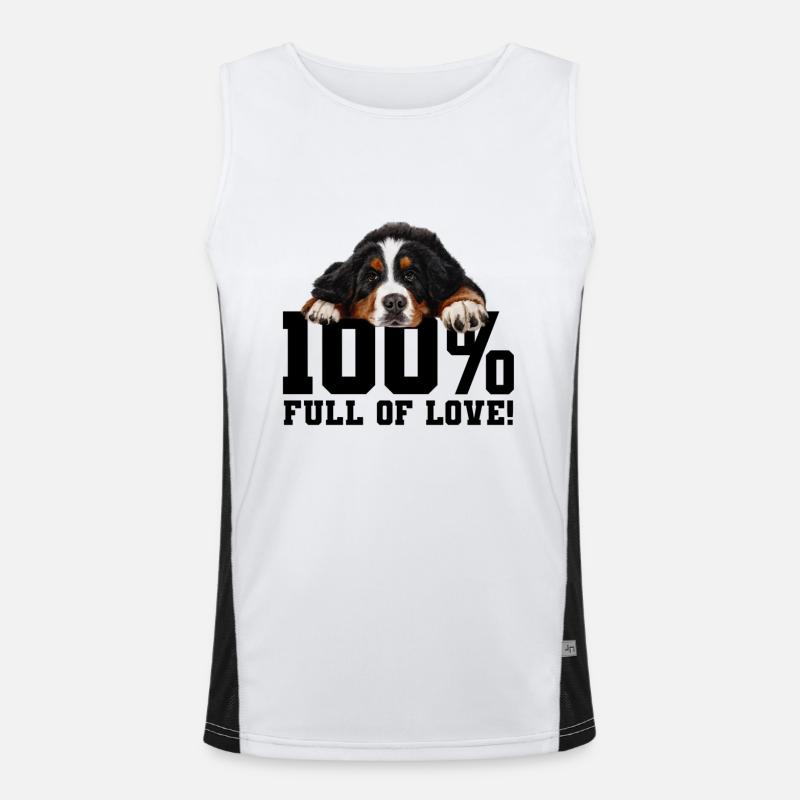 Bernese Mountain dog Men's Functional Contrast Tank Top 