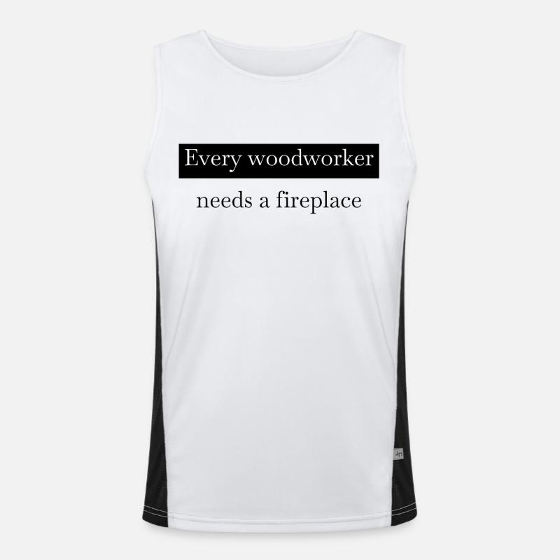 cutter carpentry statement carpenter hearbeat Funktionelles Kontrast-Tank Top für Männer 