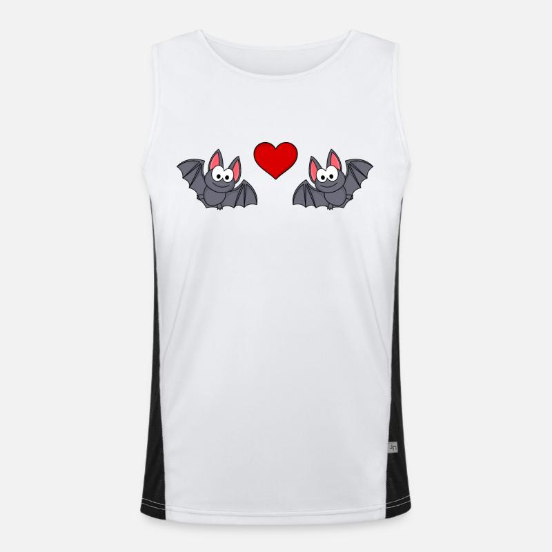 Fledermaus Comic Paar liebe Funktionelles Kontrast-Tank Top für Männer 