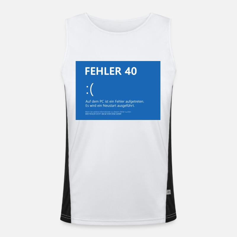 Fehler 40 Funktionelles Kontrast-Tank Top für Männer 