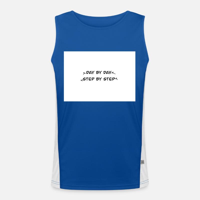 Day by Day Step by Step Funktionelles Kontrast-Tank Top für Männer 