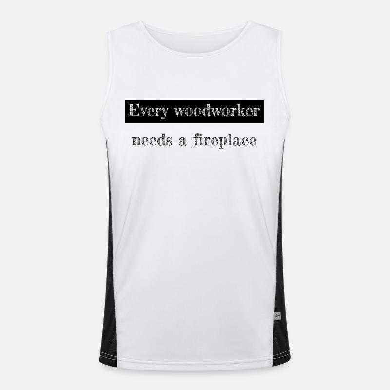 carpenter saw forestry funny woodworking daddesign Funktionelles Kontrast-Tank Top für Männer 