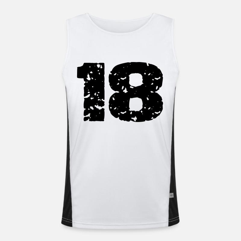 Maillot 18 Numéro Débardeur respirant contrasté Homme 