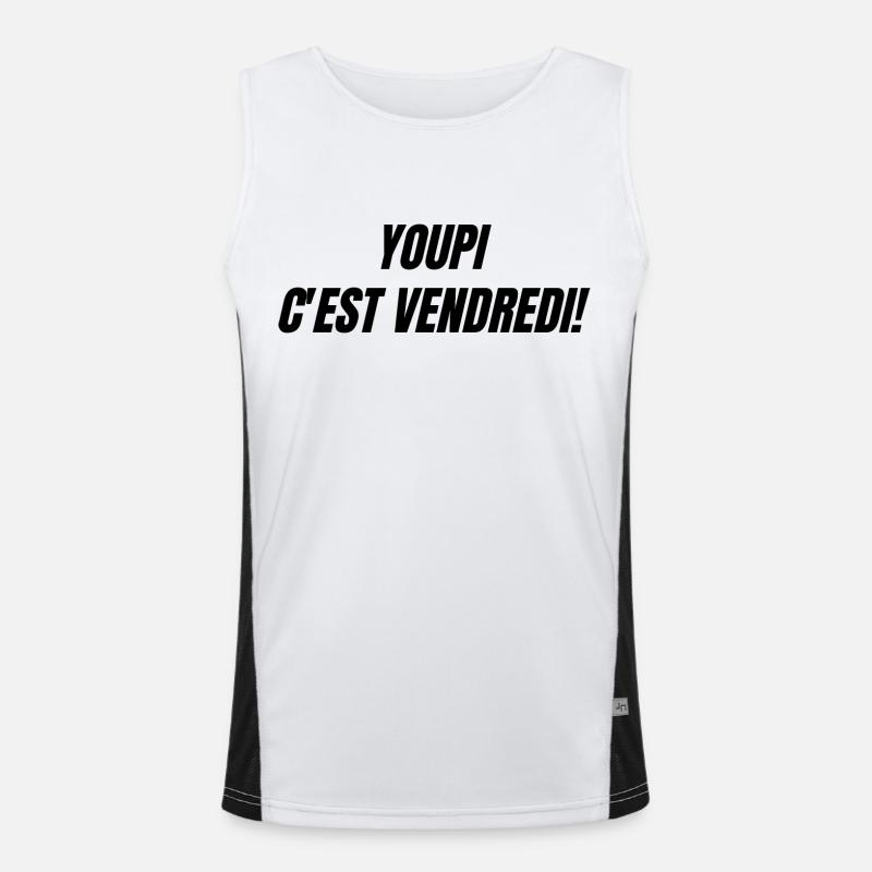 Youpi c'est vendredi Débardeur respirant contrasté Homme 