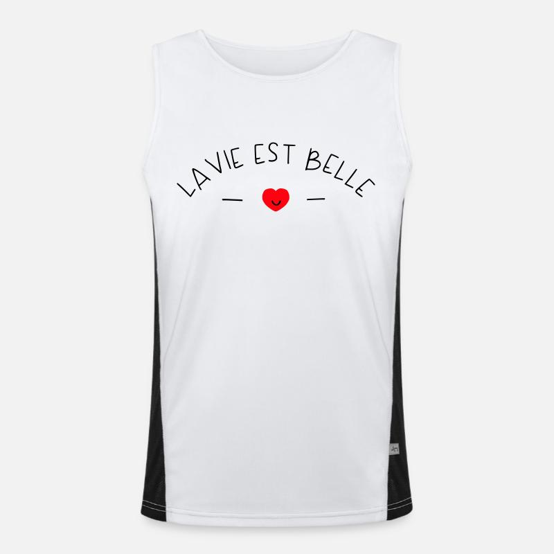 La vie est belle Débardeur respirant contrasté Homme 