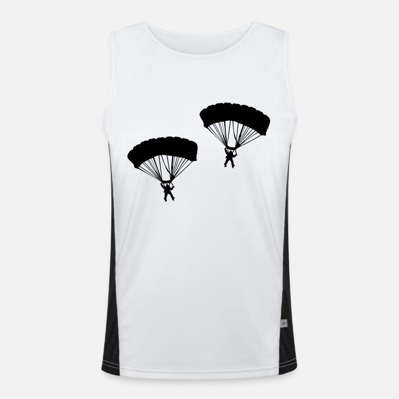 Fallschirmspringer Funktionelles Kontrast-Tank Top für Männer 