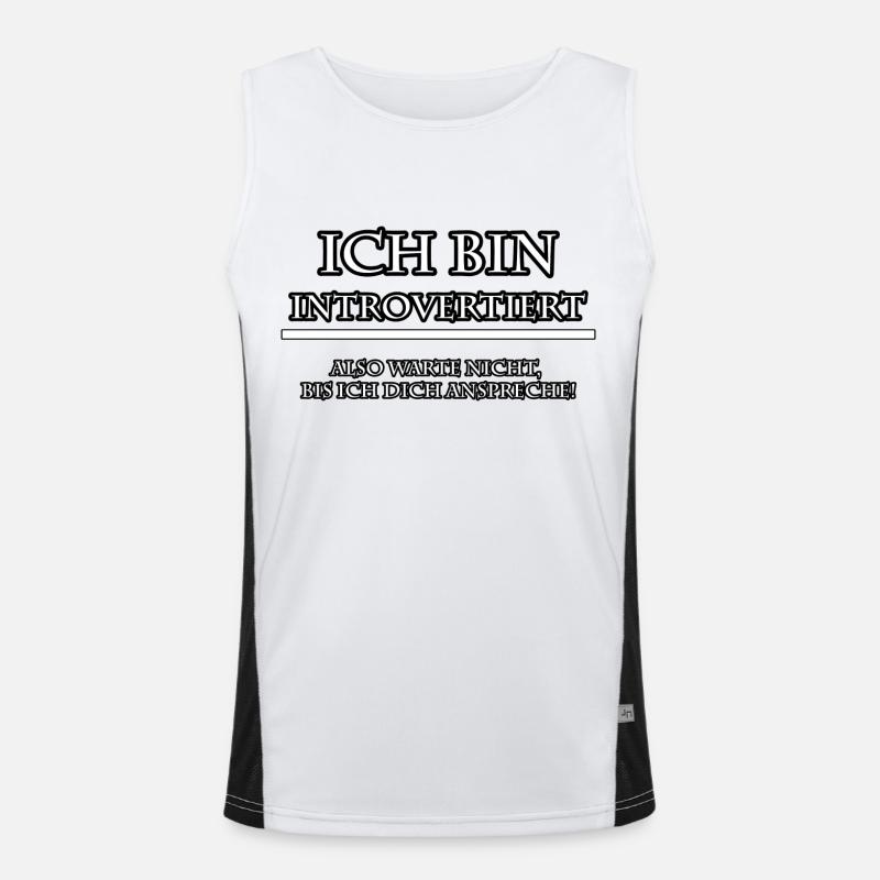 Ich bin Introvertiert Funktionelles Kontrast-Tank Top für Männer 