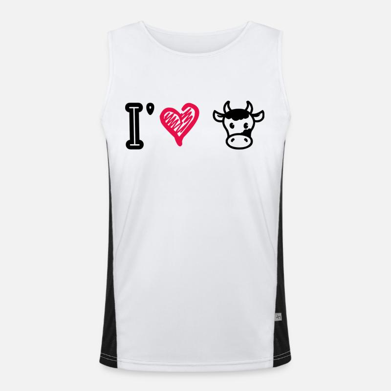 J’aime les vaches Débardeur respirant contrasté Homme 