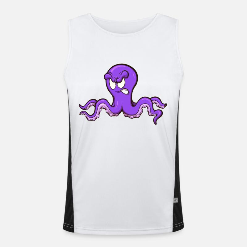 Angry Octopus Men's Functional Contrast Tank Top 