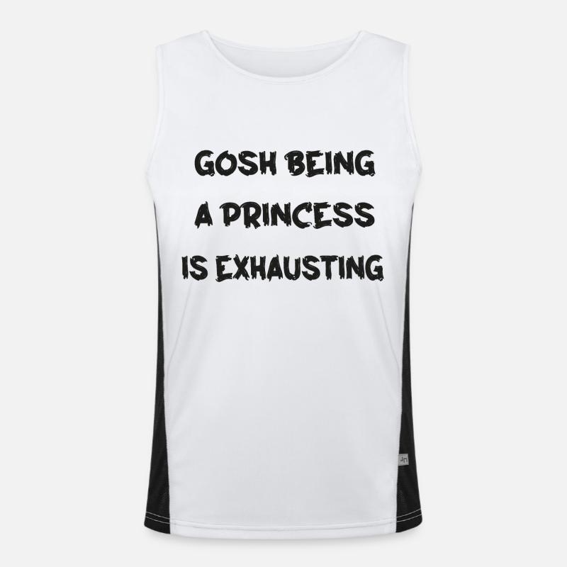 gosh being a princess is exhausting Funktionelles Kontrast-Tank Top für Männer 