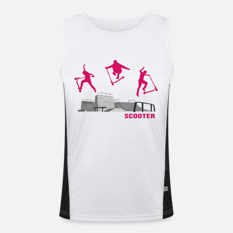 stuntscooter scooter e-scooter skatepark Funktionelles Kontrast-Tank Top für Männer 