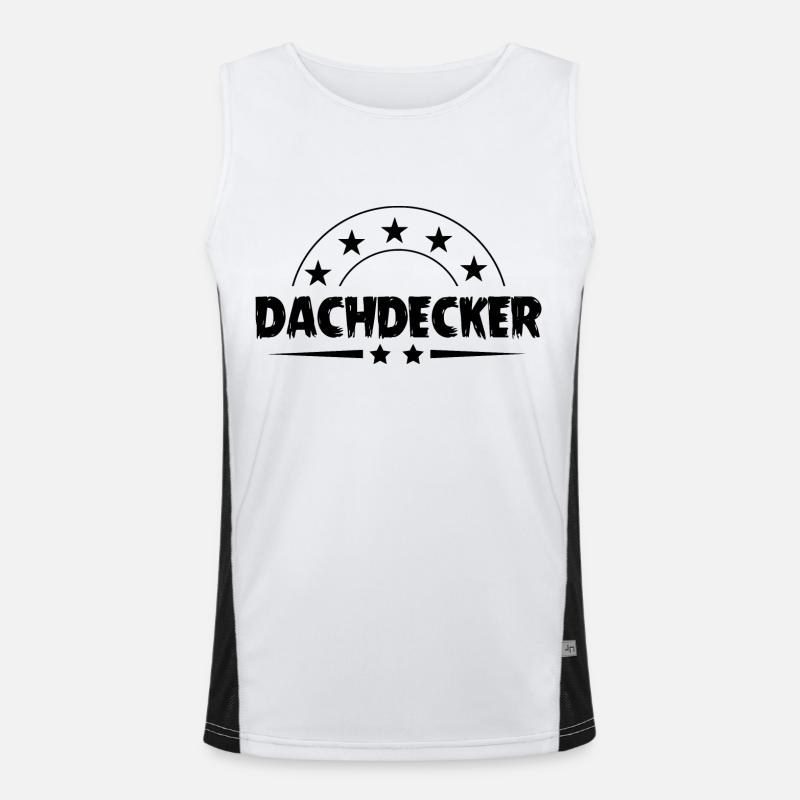 Dachdecker Beruf Funktionelles Kontrast-Tank Top für Männer 