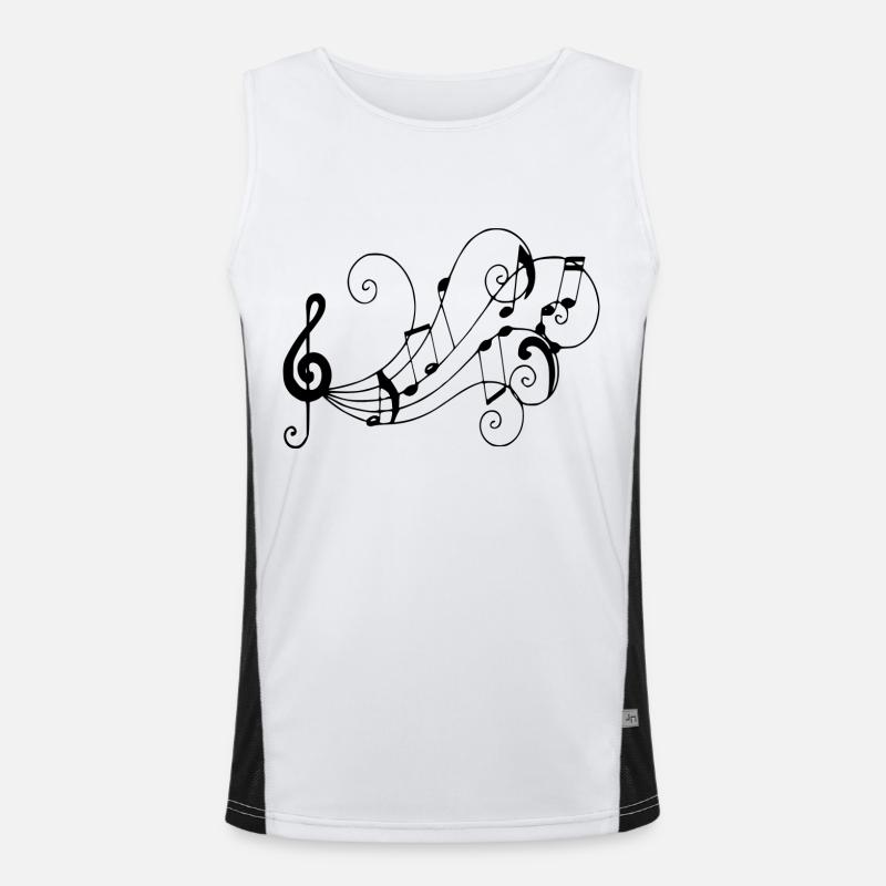Musical notes Men's Functional Contrast Tank Top 