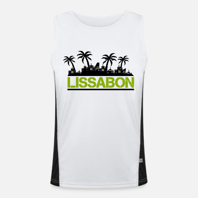 lissabon Funktionelles Kontrast-Tank Top für Männer 