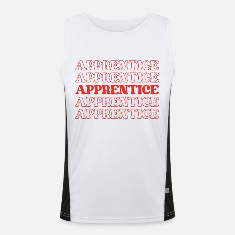 Apprentice Trainee Apprentice Novice Learner - Men's Functional Contrast Tank Top  - white/black