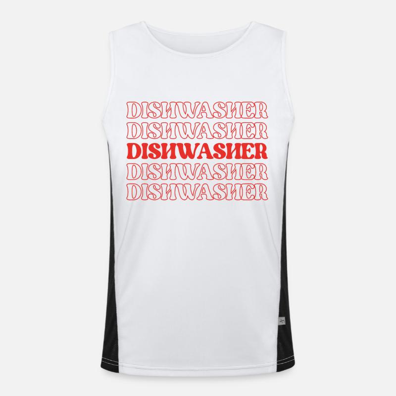 Dishwasher Kitchen Helper Dish Cleaner Dish Men's Functional Contrast Tank Top 