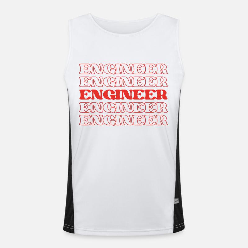Engineer Designer Developer Technician Builder - Men's Functional Contrast Tank Top  - white/black