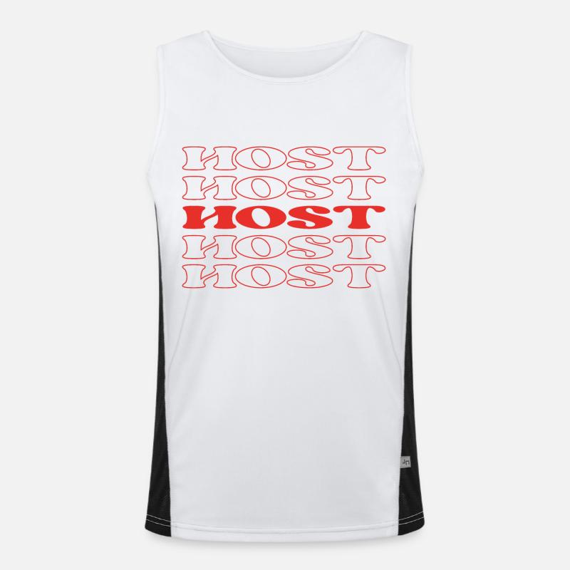 Moderator, Moderator, Moderator, Sprecher, Broadcaster Funktionelles Kontrast-Tank Top für Männer 