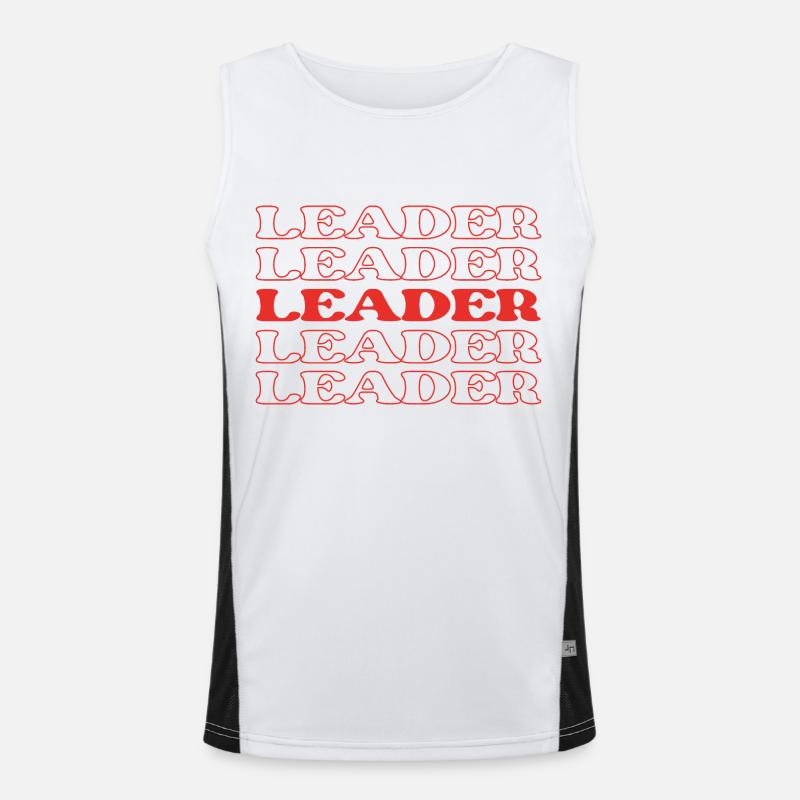 Leader Chief Head Supervisor Manager Men's Functional Contrast Tank Top 