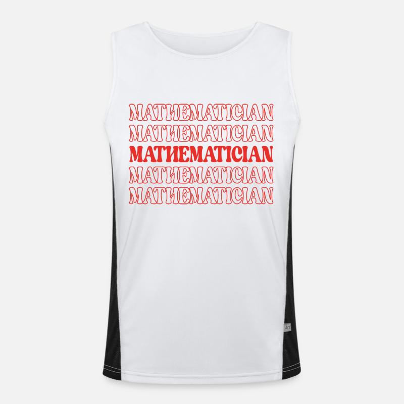 Mathematician Math Expert Math Whiz Math Genius Men's Functional Contrast Tank Top 