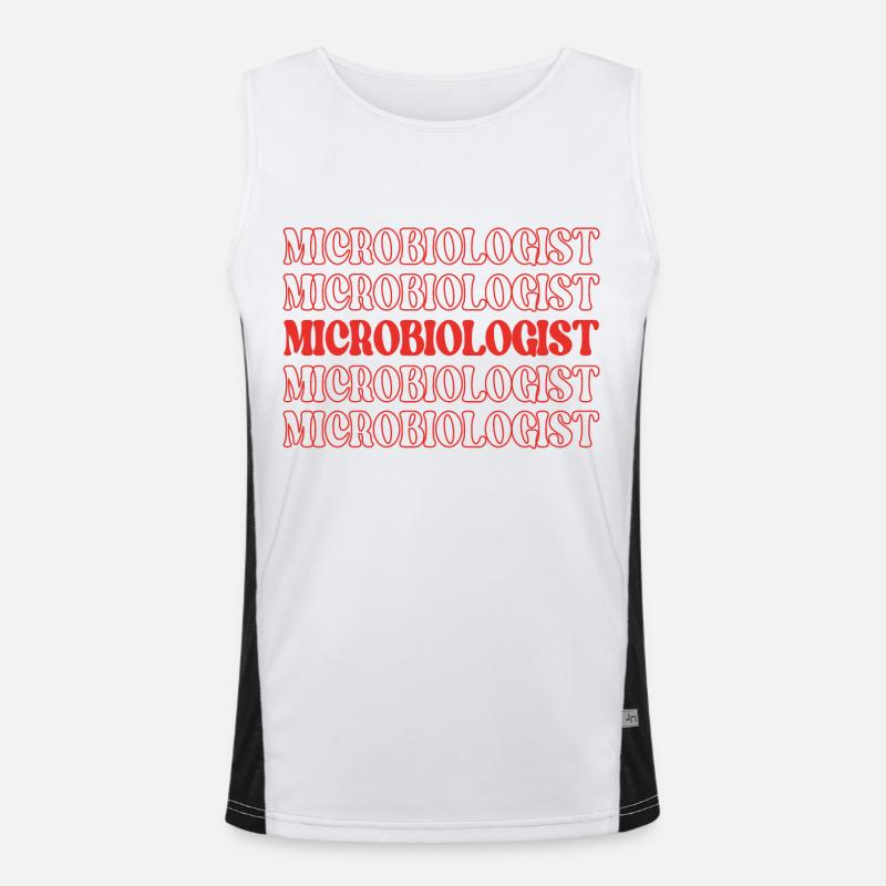 Microbiologiste Microbe Expert Microscopic Life Débardeur respirant contrasté Homme 