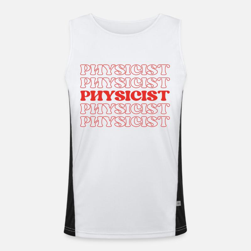 Physicist Scientist Natural Philosopher Science - Men's Functional Contrast Tank Top  - white/black