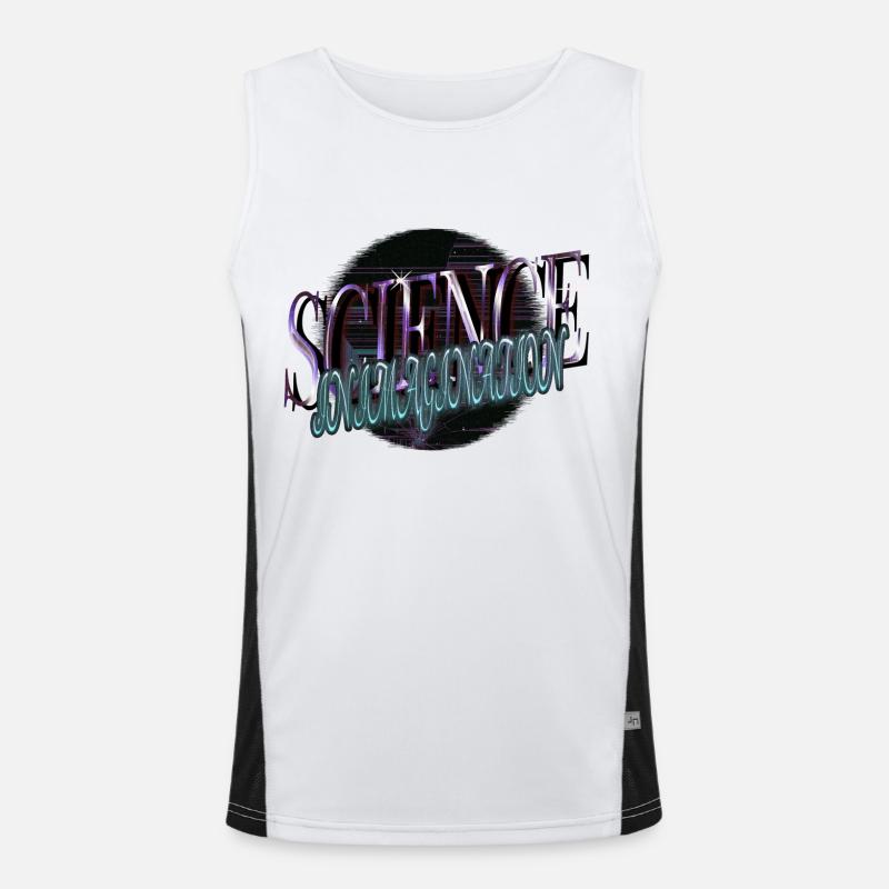 Creative Expression Imagination Exploration - Men's Functional Contrast Tank Top  - white/black