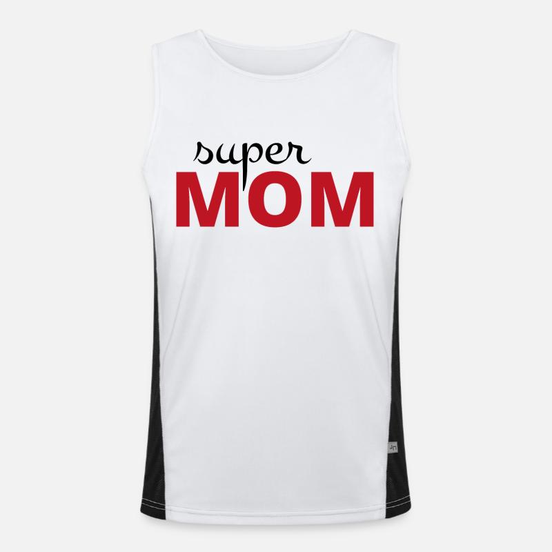 Super Mutter Funktionelles Kontrast-Tank Top für Männer 