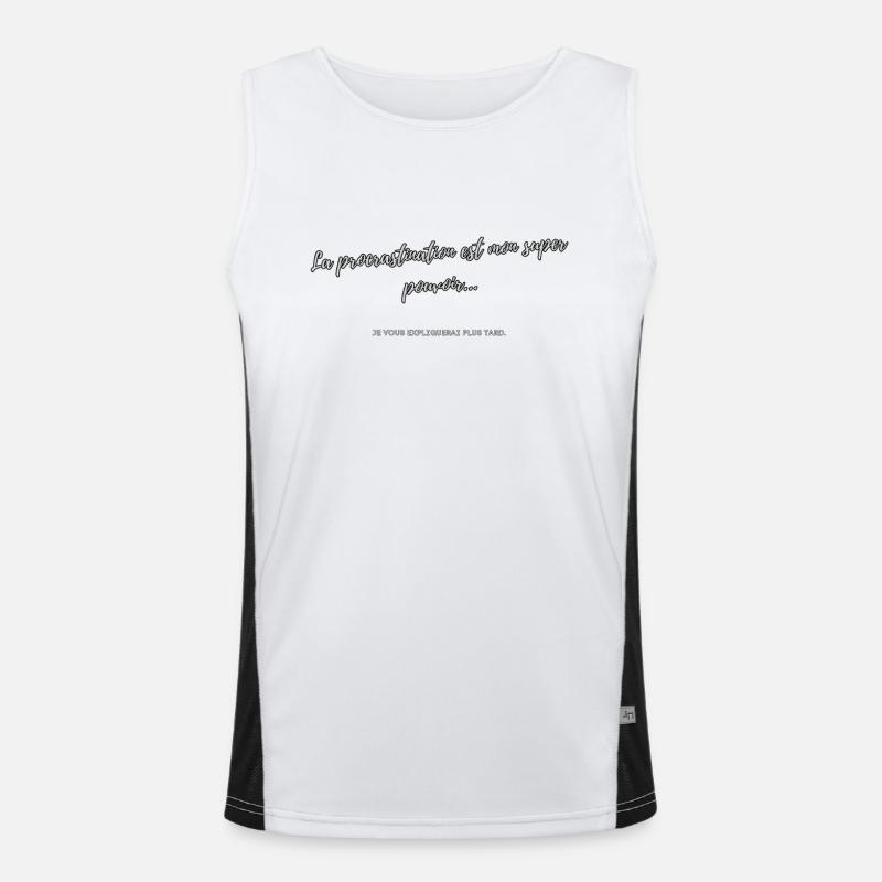 Procrastination Débardeur respirant contrasté Homme 