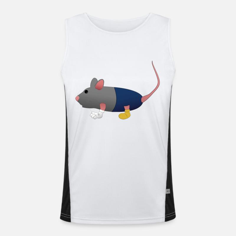 Souris de dessin animé mignonne Débardeur respirant contrasté Homme 